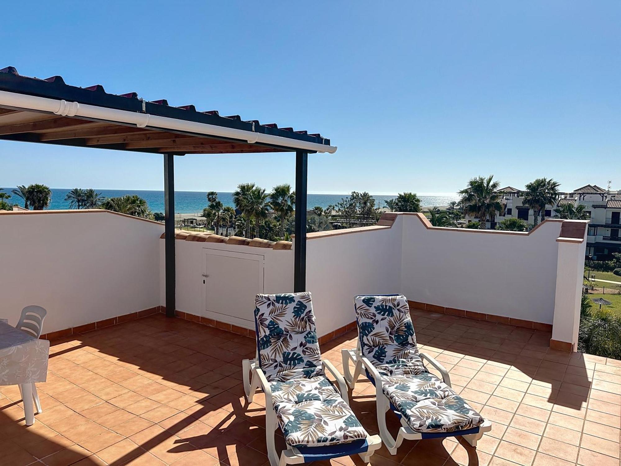 Vive Vera Rentals - Atico En 1º Linea Con Vistas Al Mar Bagian luar foto